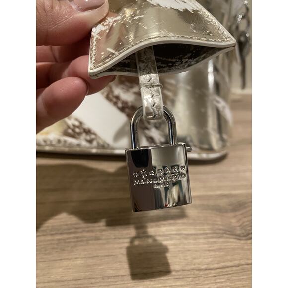 Luxury Maison Margiela 5AC Classique Mini MSRP$2910 White Silver Leather Satchel - Picture 6 of 9